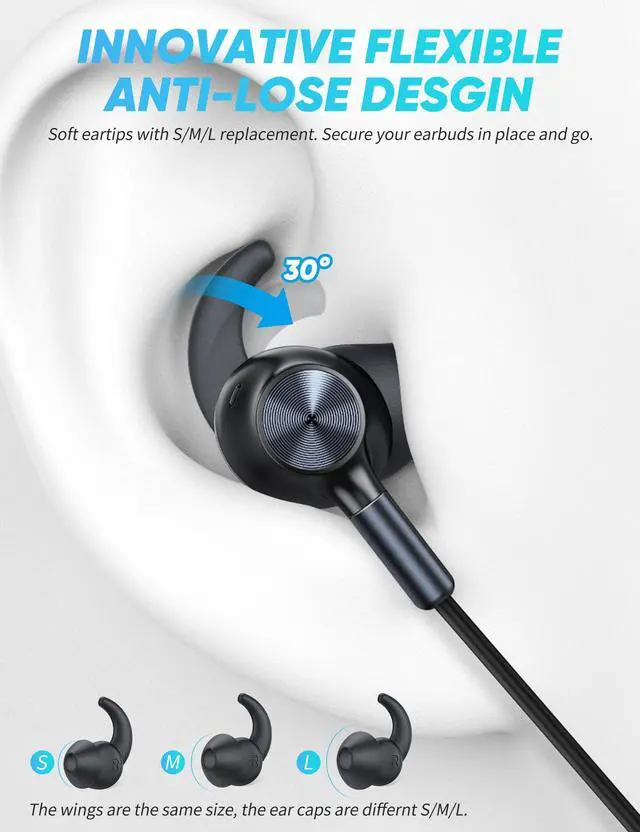 Alt view image 2 of 5 - Wired Earbuds USB Type C Headphone Anti-Loose Wingtip Noise Canceling In-Ear Earphone with Mic for iPhone 16e 16 Pro 15 Plus School Corded Headset for iPad Samsung A16 S25 Edge S24 Google Pixel 9a 9 8