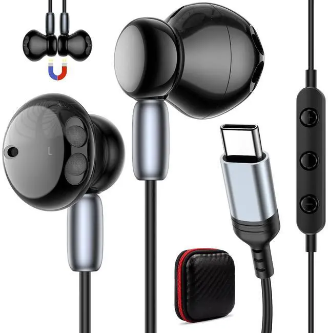 Alt view image 2 of 5 - TOPAUX USB C Headphone Wired Earphone, Car CarPlay Cable for Apple USB C 1M 3FT USB to USB Type C Car Play Cable for iPhone 16 Pro Max 15 Plus Navigation Audio Dongle Cord for iPad 10 Mini Air