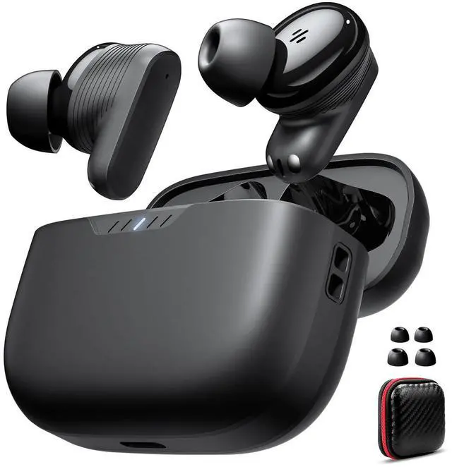 Alt view image 2 of 5 - TOPAUX Wireless Earbuds Bluetooth 5.4 Headset HiFi Bass Stereo Noise Canceling in-Ear Headphone 3.5mm Wired Earbud in-Ear Headphone with Mic for Steam Deck Chromebook School Computer PC