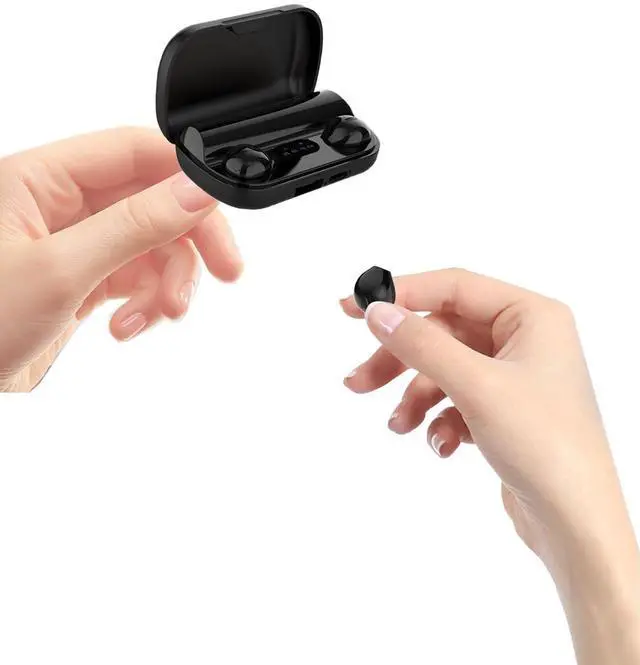 Main image of SZHTFX Invisible Earbuds Small Bluetooth Earbuds Mini Wireless Discreet Earbud for Music, Home, Work(Black)