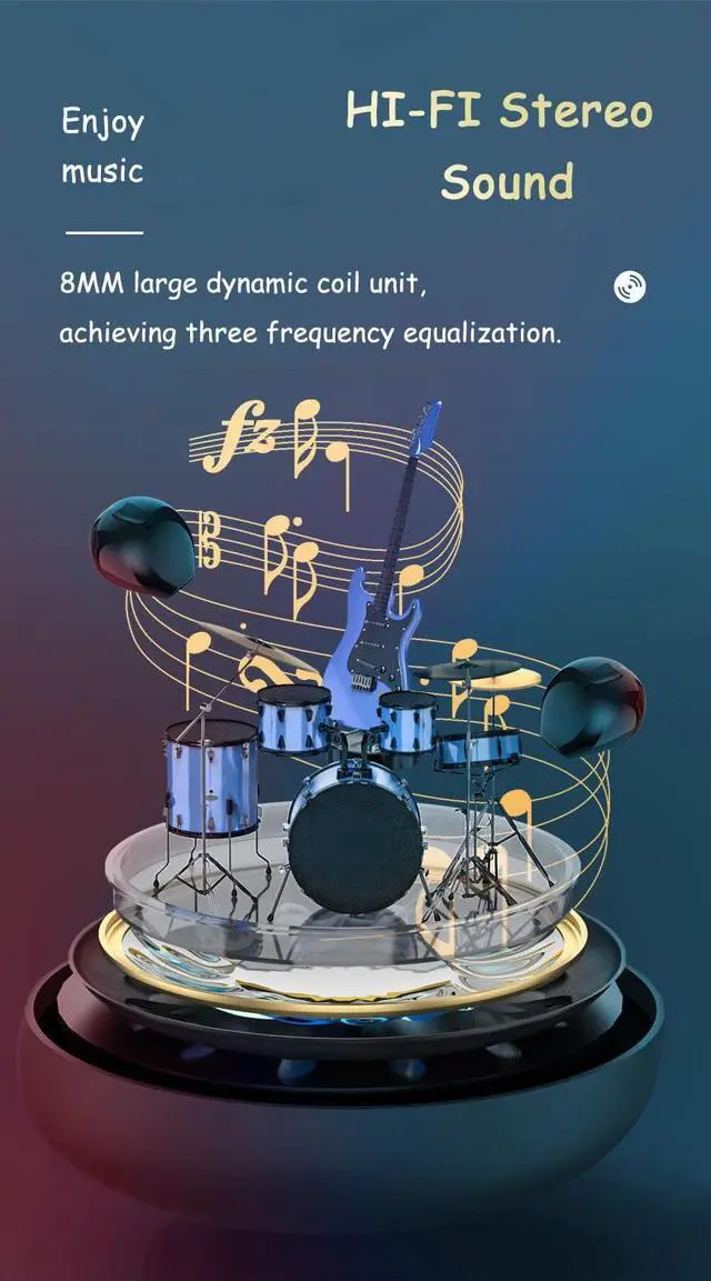 Alt view image 5 of 5 - SZHTFX Invisible Earbuds Small Bluetooth Earbuds Mini Wireless Discreet Earbud for Music, Home, Work(Black)