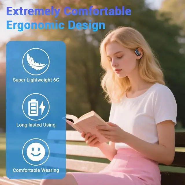 Alt view image 4 of 5 - AI Translation Earbuds Wireless Bluetooth - 150 Languages Open-ear Headphones Translator for iPhone and Android 3-in-1 Real Time Translating Device for Travel Business Learning with Charging Case