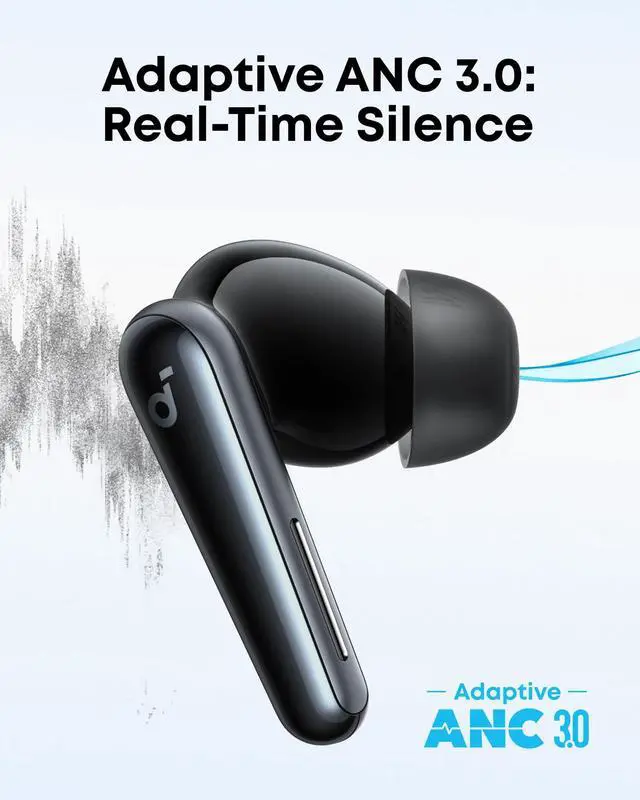 Alt view image 3 of 5 - Soundcore Liberty 5 by Anker, Noise-Cancelling Wireless Earbuds with Sport X20,2X Stronger Voice Reduction, Real-Time Adaptive Noise Cancellation, Fast Charging, Dolby Audio