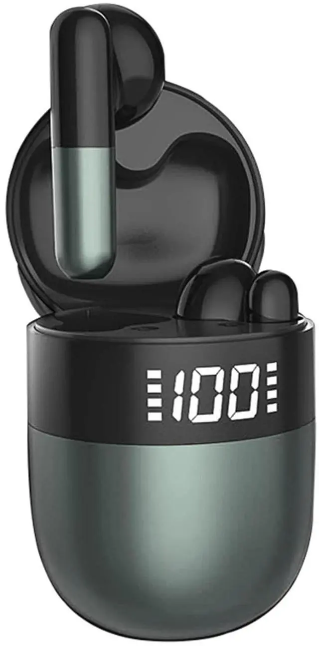 Main image of Xmenha True Wireless Earbuds Bluetooth Ear Buds for iPhone Android TWS Earbuds in Ear Headphones with Microphone Deep Bass Earphones for Sport with Long Battery Life Portable Small Mini Charging Case