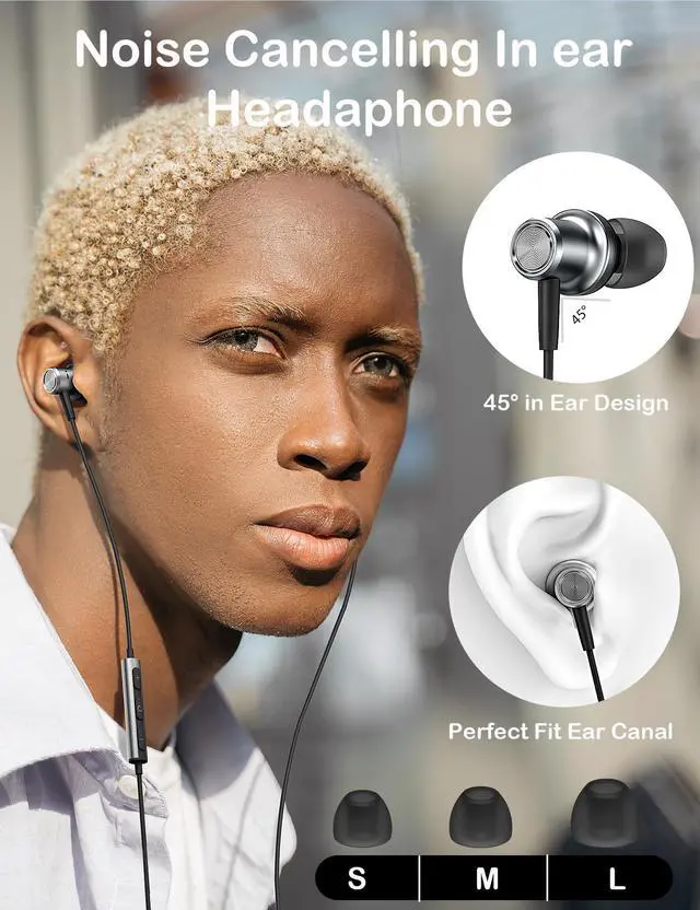 Alt view image 3 of 5 - SOLMIMI USB A Headphone with Mic for PC, USB C Headphone Wired Noise Cancelling