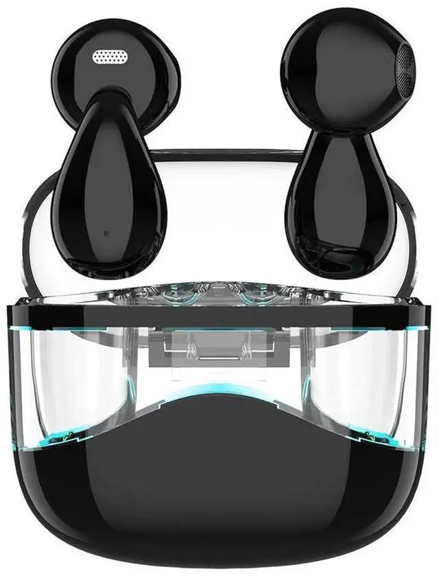 Main image of in-Ear Bluetooth Earbuds | Zero Latency | ENC Noise Cancellation | Single/Dual Mode | Transparent Charging Case | Waterproof & Dustproof | Ideal for Commute, Work & Sports | Comfortable FitBlack