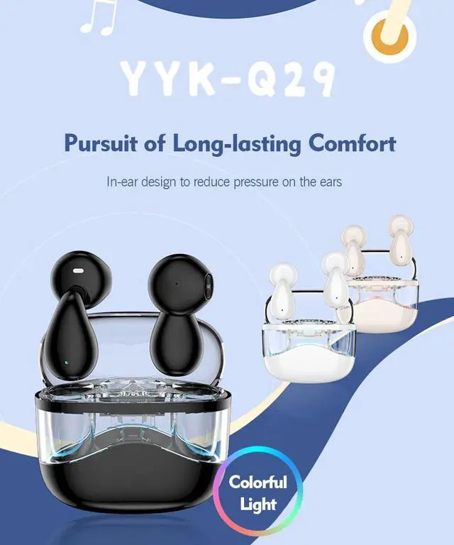 Alt view image 2 of 5 - in-Ear Bluetooth Earbuds | Zero Latency | ENC Noise Cancellation | Single/Dual Mode | Transparent Charging Case | Waterproof & Dustproof | Ideal for Commute, Work & Sports | Comfortable FitBlack