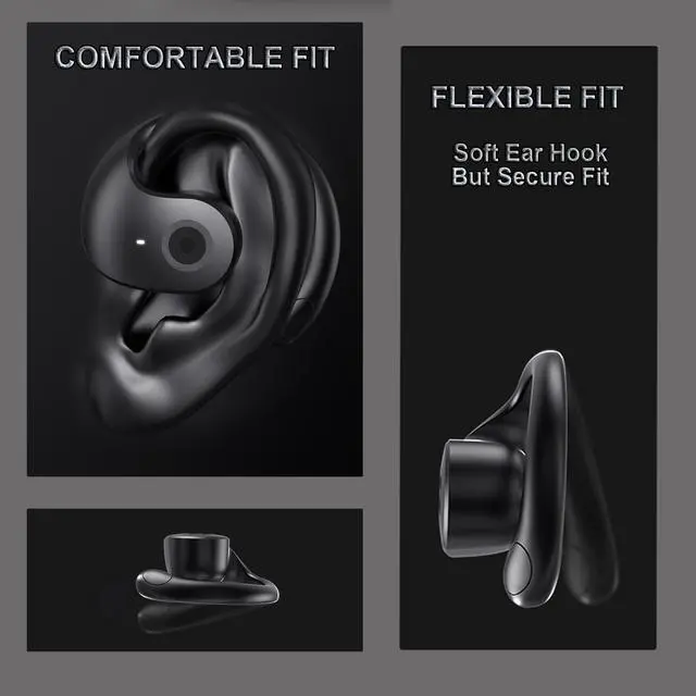 Alt view image 4 of 5 - Outside Open Ear Earbuds Ows Hanging Earphones 5.4 Bluetooth Out Of Ear Open Ear Headphones Outside The Ear Wireless Ear Hanging Bluetooth Headset Bone Conduction Headphones Earbuds Open Over Ear Buds