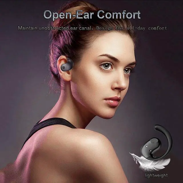 Alt view image 2 of 5 - Outside Open Ear Earbuds Ows Hanging Earphones 5.4 Bluetooth Out Of Ear Open Ear Headphones Outside The Ear Wireless Ear Hanging Bluetooth Headset Bone Conduction Headphones Earbuds Open Over Ear Buds
