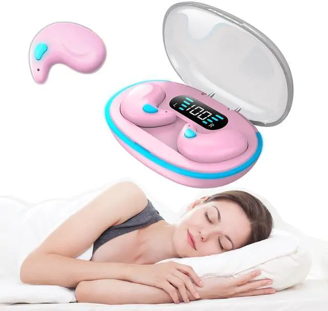 Main image of Xmenha X55 Purple Wireless Invisible In-Ear Earbuds for Sleep, Side Sleepers, Small Ears, Bluetooth 5.3