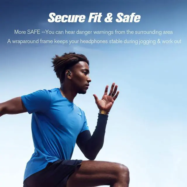 Alt view image 2 of 5 - Out Of Ear Headphones Outside Ear Open Ear Earbuds Wireless Earless Headphones Bluetooth for Ows Open Owls Hanging Earphones 5.4 Bluetooth Open Ear Hanging Headset Bone Conduction Earbuds Over The Ear