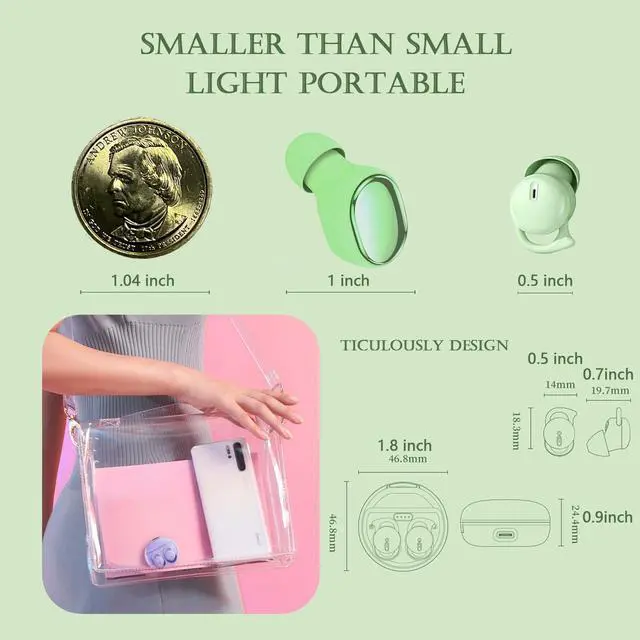 Alt view image 4 of 5 - Wireless Invisible Sleep Earbuds Bluetooth Small Ear Buds For Side Sleepers Sleep Bluetooth Earbuds Smallest Tiny Wireless Sleeping Ear Buds For Small Ears Noise Cancelling Earbuds For Sleep