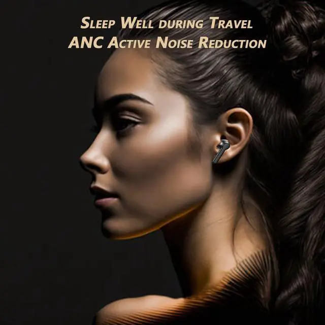 Alt view image 3 of 5 - Active Noise Cancelling Touch Screen Earbuds Anc Noise Canceling Tws Bluetooth Touchscreen Earbuds With Screen Wireless Blue Tooth Ear Buds For iphone Android Earphones Bluetooth Ear Buds Small Ear