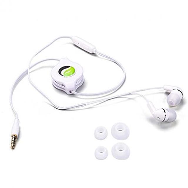 Alt view image 3 of 4 - Wired Retractable Earphones w Mic Earbuds Headphones [3.5mm] works for iPod Nano 5th, 6th, 7th, iPod Touch 1st, 2nd, 3rd, 4th, 5th, 6th, 7th Gen, Galaxy A14 A23 A52 A12 A42 A32 S10 S9 S8 , iPhone 6/6S