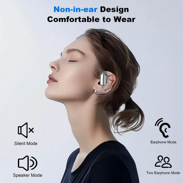 Alt view image 3 of 5 - AI Language Translation Earbuds, 3-in-1 AI Wireless Translator Earbuds Real Time Translating Earbud for 144 Languages, HF Sound, Bluetooth 5.4 Headphones for Travel Sport Business (White)