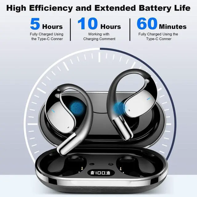 Alt view image 4 of 5 - AI Language Translation Earbuds, Translator Earbuds Real Time with iOS & Android, 144-Language Bluetooth Headphones Translating Device for Travel and Business, Black