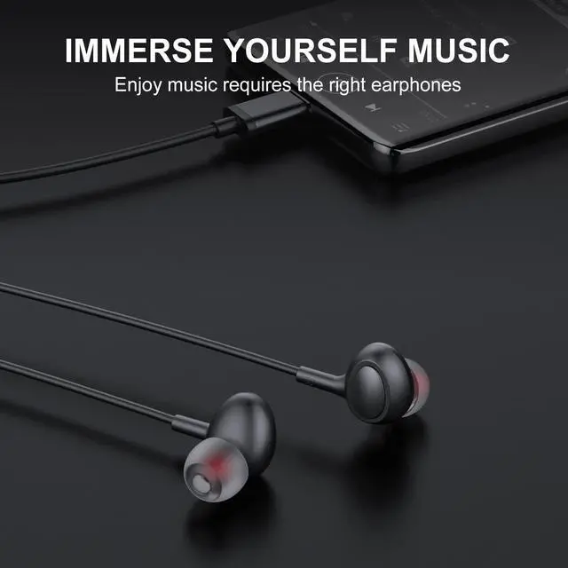 Alt view image 2 of 5 - Rayhontech Wired Earphones USB Type C Headphones for iPhone 16/15 Pro Max Laptop PC with Microphone, Noise Isolation Headset Compatible for Google Pixel 7 6a iPad Pro Samsung MacBook (TC-B2BPro)