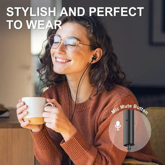 Alt view image 3 of 5 - Rayhontech Wired Earphones USB Type C Headphones for iPhone 16/15 Pro Max Laptop PC with Microphone, Noise Isolation Headset Compatible for Google Pixel 7 6a iPad Pro Samsung MacBook (TC-B2BPro)