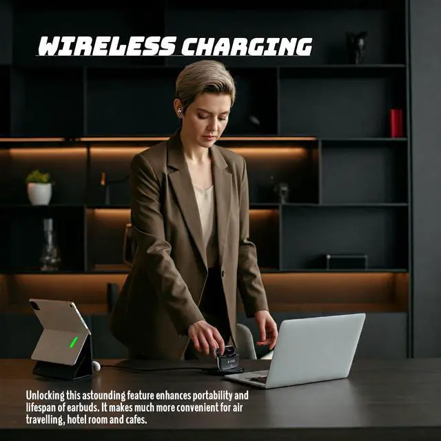 Alt view image 3 of 5 - Wireless Earbuds, Bluetooth 5.4 Mini Ear buds for iPhone & Gaming, Noise Cancelling Earbuds with Mic for Phone Calls, 47H Long Playtime Deep Bass Stereo Headphones with Wireless Charging Case