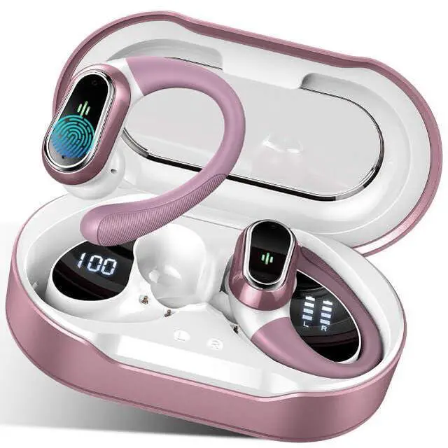Main image of Wireless Earbuds, 2025 Bluetooth 5.4 Headphones Sport, Bluetooth Earbuds with ENC Noise Canceling Mic, 50H Stereo Wireless Headphones IP7 Waterproof with Earhooks, Dual LED Display for Workout/Running