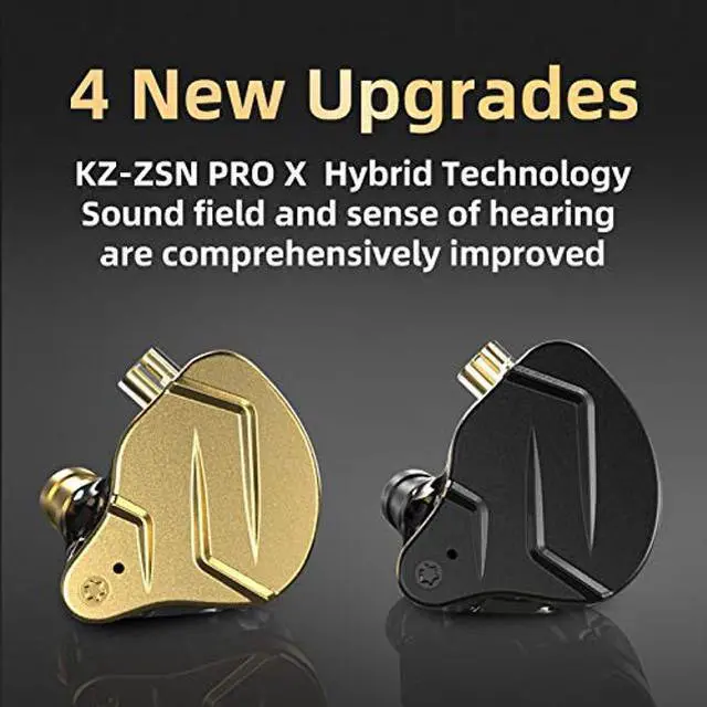 Alt view image 2 of 5 - QZXYHYN KZ ZSN PRO X in Ear Monitors with Balance Armature + Dynamic Driver Earbuds, Dual Driver Earphone IEM with Removable 0.75mm 2Pin Cable for Music Player Phone Computer (Black, No Mic)