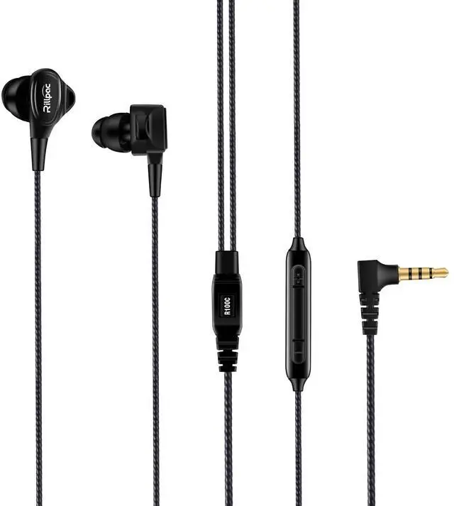Main image of Rillpac R100C Titanium Dynamic Driver Noise Isolating in-Ear Headphones Reference Series Earphones