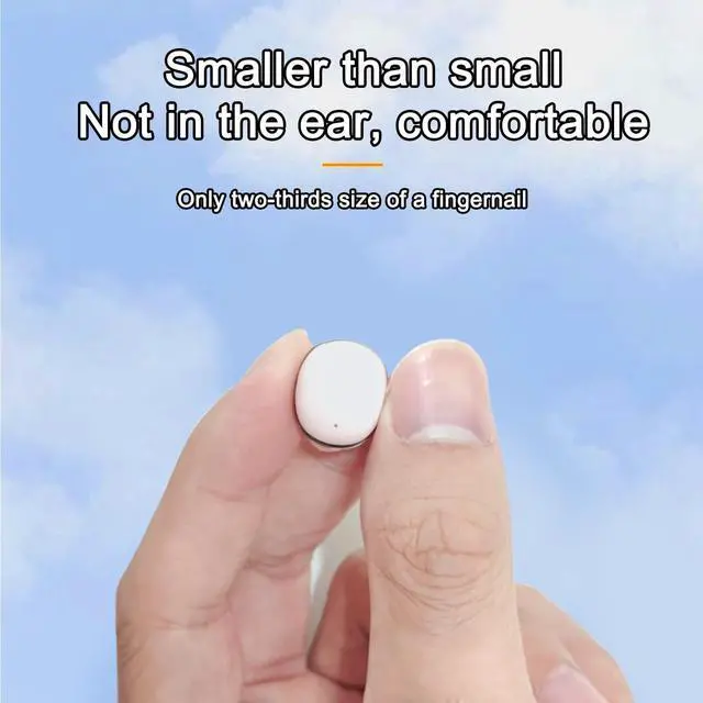 Alt view image 4 of 5 - Rehoria Small Ear Side Sleeper Earbuds, Mini Earbuds for Sleeping, Ear Buds to Sleep, Side Sleep Headphones with Fast Charging Case (Light Coffee)