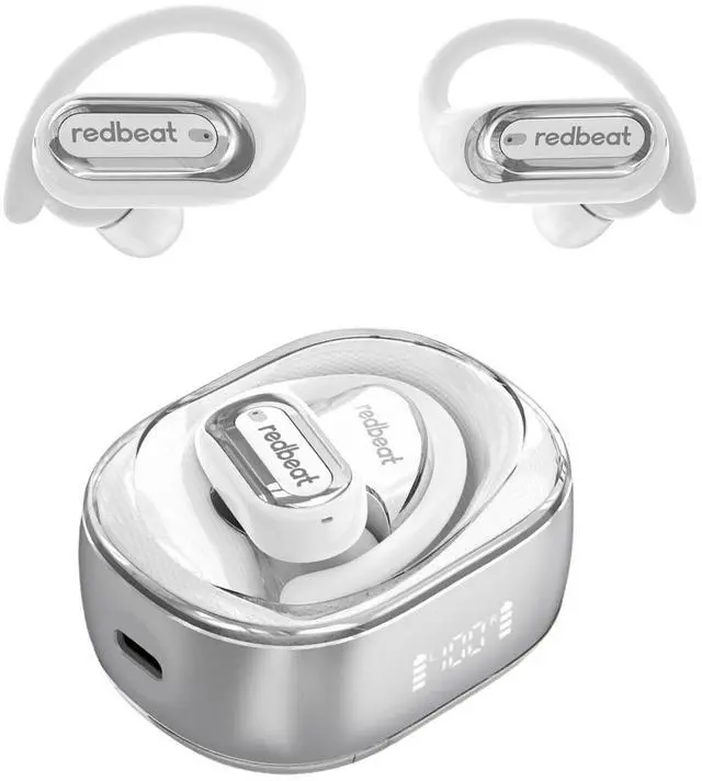 Main image of Ball Ear Hook Bluetooth 5.3 In-Ear Wireless Earphones, Deep Bass, Waterproof and Sweatproof, Ear-Hanging Earphones for Gamers/Runners/Fitness/Sports, with Charging Case, Compatible with Android / iOS
