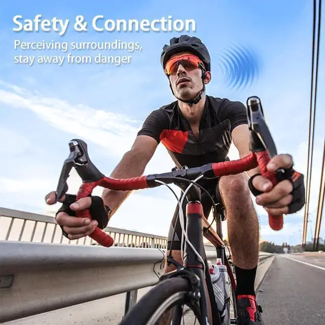 Alt view image 2 of 5 - Quidnuran Bone Conduction Headphones Swimming Headphones Bone Conduction Wireless Earbuds Waterproof Headphone for Swimming Music Player Built-in 32G Memory Open Ear Sports Earphone Orange