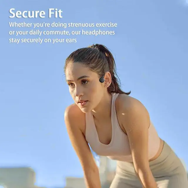 Alt view image 3 of 5 - Bone Conduction Headphones Bluetooth Swimming Headphones Headphones Bluetooth 5.3 Bone Conduction Earbuds Open Ear Headphones Built-In Mp3 Player 32G Memory Sports Headphones for Swimming grey, Gray