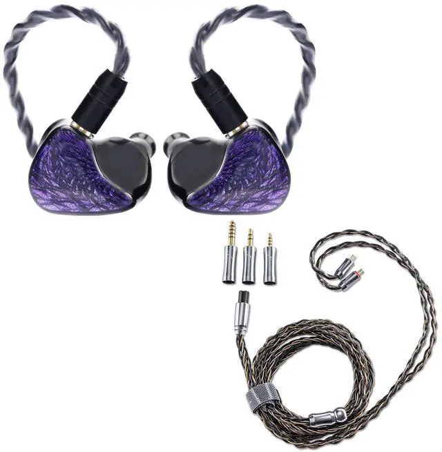 Main image of QOA Celest Wyvern Black 1DD HiFi in-Ear Earphone and Leyding 2.5/3.5/4.4mm Plug Cable Bundle