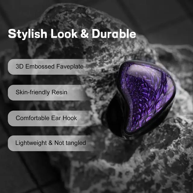 Alt view image 3 of 5 - QOA Celest Wyvern Black 1DD HiFi in-Ear Earphone and Leyding 2.5/3.5/4.4mm Plug Cable Bundle