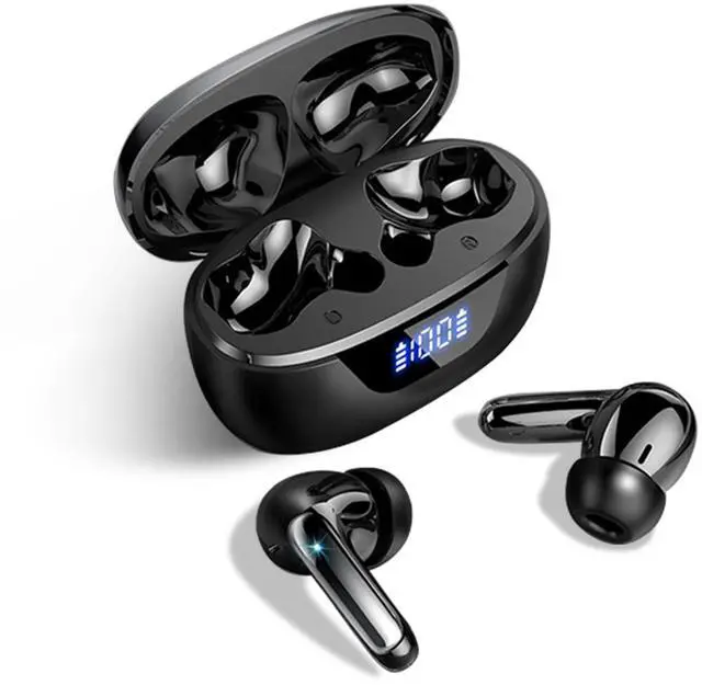 Main image of Wireless Earbuds Bluetooth 5.3 Headphones Headphones Bass Stereo, 48Hrs Playback Ear Buds with LED Display IPX7 Waterproof in-Ear Earphones with Mic for Phone Tablet Laptop