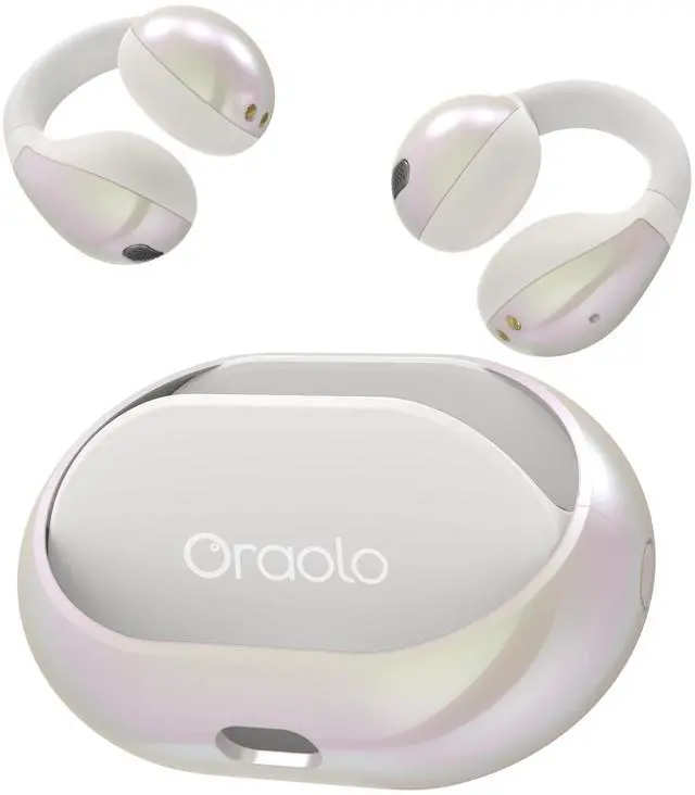 Main image of Oraolo Open Ear AC600 Headphones, Bluetooth 5.4 Wireless Earbuds with HiFi Stereo, Clip-On Earbuds with ENC Clear Call, 21H Playtime, Touch Control, IPX6 Waterproof Wireless Headphones for Exercise