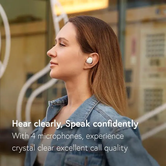 Alt view image 4 of 5 - Phiaton Bonobuds True Wireless Earbuds Noise Cancelling Bluetooth Earbuds. Ambient Mode Headphones with Touch Controls. 20 Hr Battery and Quick Charge