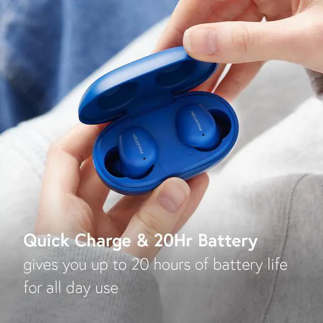 Alt view image 5 of 5 - Phiaton Bonobuds True Wireless Earbuds Noise Cancelling Bluetooth Earbuds. Ambient Mode Headphones with Touch Controls. 20 Hr Battery and Quick Charge