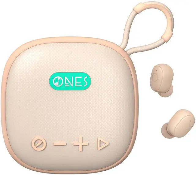 Main image of ONES MusPlay Wireless Speaker with Earbuds 2-in-1, Hi-Res Audio, Smart [ Bluetooth/AUX / MP3 ] [ Game/Music Mode ] [ 24 Hrs Speaker / 60 Hrs Earbud Ultra-Long Playback ] Portable Compact