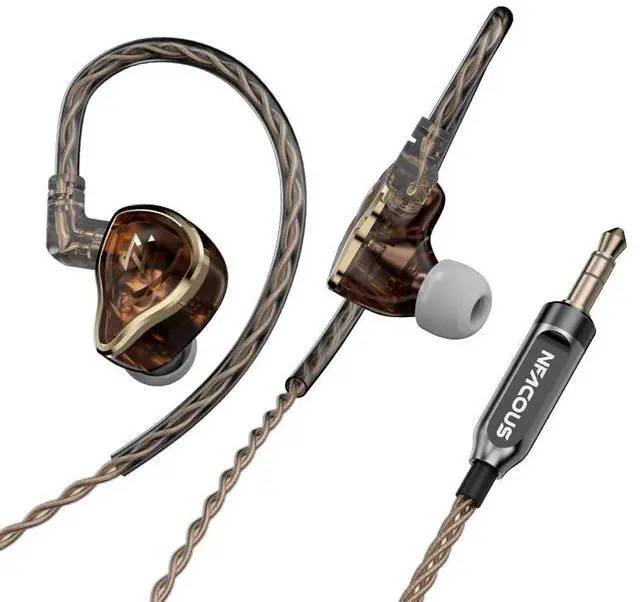 Main image of NFACOUS NA20 in-Ear Monitors, MC2L-100M Dynamic Driver Earphone,Headphone,Maillard Style IEMs,Wired