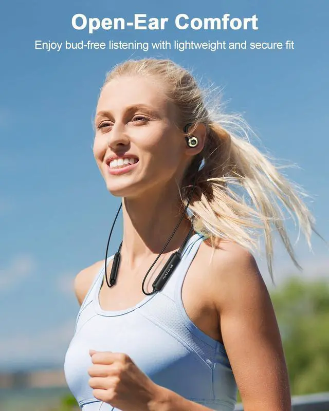 Alt view image 2 of 5 - NANAMI Bluetooth Neckband Headphones - Open Ear and in Ear Wireless Earphones for Podcast Audio Music Sleeping