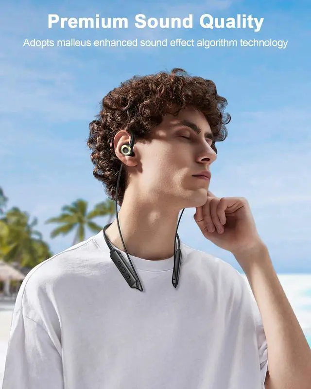Alt view image 4 of 5 - NANAMI Bluetooth Neckband Headphones - Open Ear and in Ear Wireless Earphones for Podcast Audio Music Sleeping