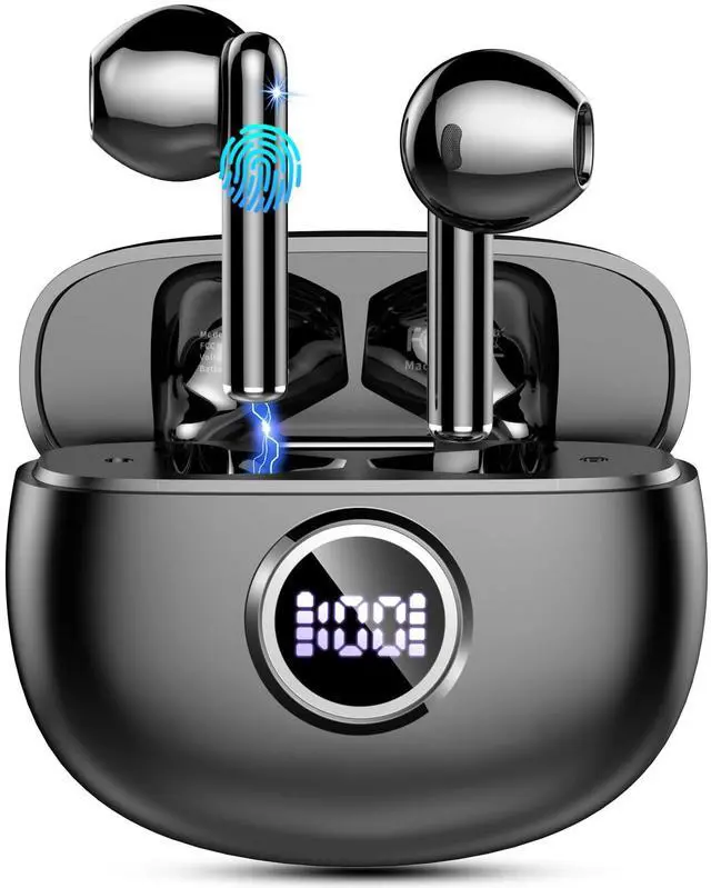 Main image of Wireless Earbuds, 2024 Bluetooth 5.3 Headphones HiFi (Modern, Dark Grey)