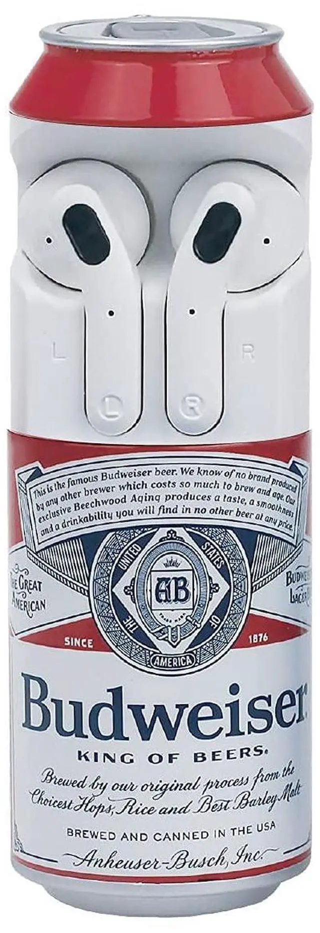 Alt view image 2 of 5 - Budweiser Wireless Earbuds with Can Charging Case High-Definition Stereo Sound Earplugs with Up to 9 Hours Playtime Bluetooth 5.0 with Microphone for Sports and Works