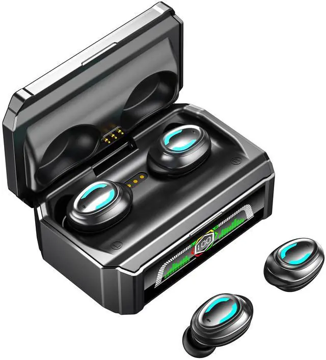 Main image of Mapleboom Wireless Earbuds Headphones with Wireless Charging Case LED Power Display Deep Bass Ear Buds Waterproof Earphones Microphone Stereo Headset for TV Phone Laptop