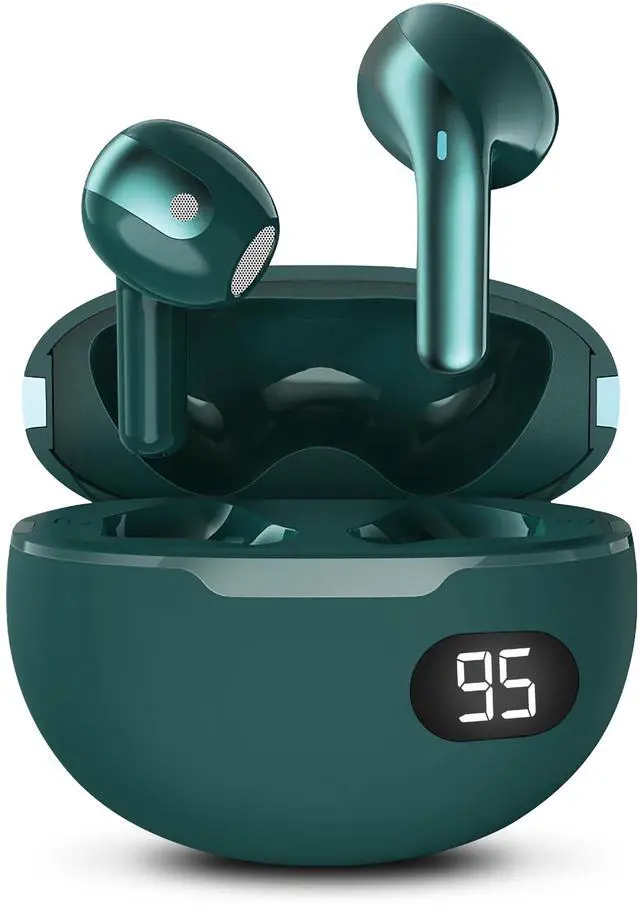 Main image of Gabba Goods Bliss Wireless Bluetooth Earbuds with Charging Case, Built-in Mic, Touch Controls, 6H Playtime, Ergonmoic in-Ear Fit, for Travel, Gym, Home, Work, PC Gaming, Cellphone (Teal)