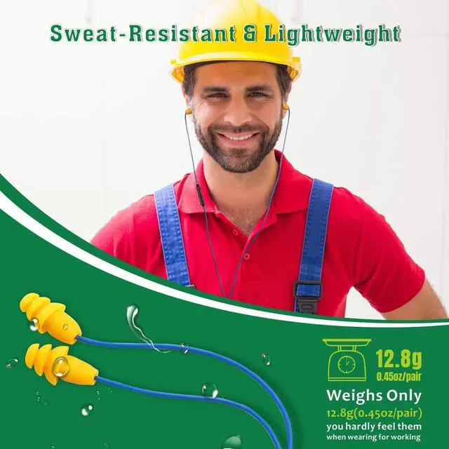 Alt view image 4 of 5 - MIPEACE Work Earbuds Headphones,Safety Industrial Ear Plugs Headphones with mic and Volume Control- Noise Reduction Earphones for Work Construction