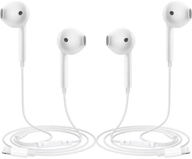 Main image of 2Pack Wired Earphones for iPhone Earbuds with Lightning Connector(Built-in Mic & Volume Control)[Official Certified] Headphones Compatible iPhone 14/13/12/SE/11/XR/XS/X/7/7Plus/8/8Plus, Bluet00th-free