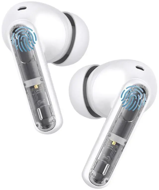 Main image of METTOMUS Translucent Wireless Earbuds with Cool Case, Bluetooth Headphones Clear Call, IPX7 Waterproof Ear Buds Wireless Earphones, 30H Long Playtime Compatible with Samsung TV Phone Android