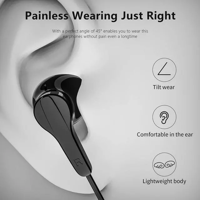 Alt view image 5 of 5 - Earphones with Lightning Connector, MFi Certified Wired Earphones with Microphone and Volume Control, Compatible with iPhone 13/12/11 Pro Max/Xs Max/XR/X/7/8 Plus