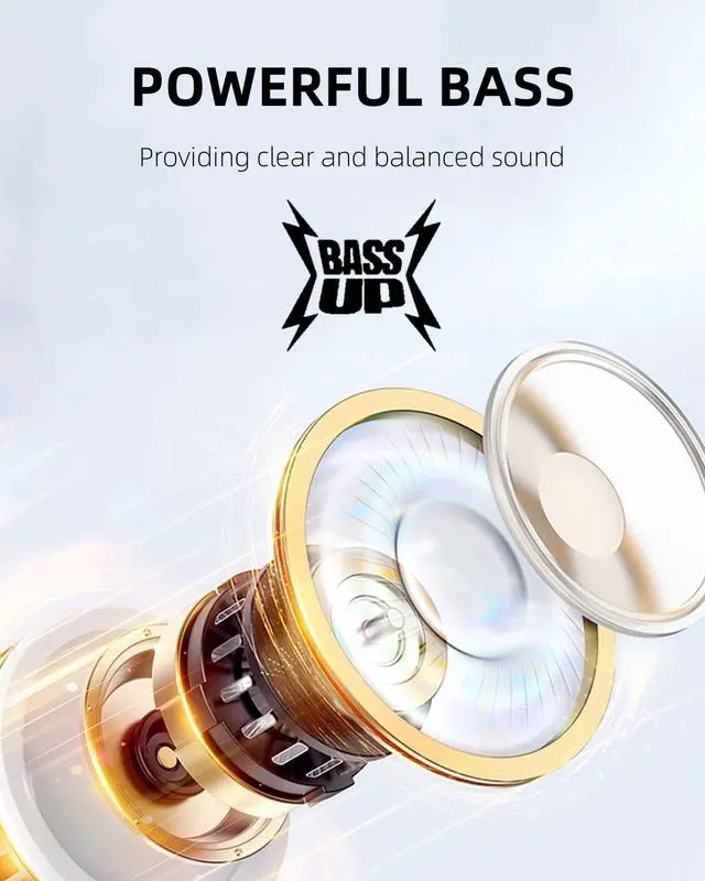 Alt view image 3 of 5 - METTOMUS Translucent Wireless Earbuds with Cool Case, Bluetooth Headphones Clear Call, IPX7 Waterproof Ear Buds Wireless Earphones, 30H Long Playtime Compatible with Samsung TV Phone Android