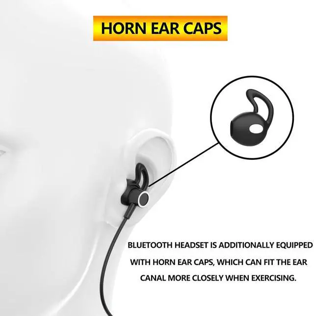 Alt view image 3 of 5 - Around the neck headphone, the new Bluetooth 5.4 playtime up to 100 hours LED battery display, with microphone neckband bluetooth headphones, neck headphones semi-in-ear noise cancelling IPX7 (Black)